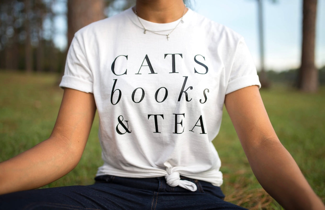 Cats & coffee &Jesus - Cats & Books &Tea Fur Mama T shirt Gift For Cats Lover Dog Mom Shirt - Cats Mom Sweater - Cats Mom Gift -Cats Lover