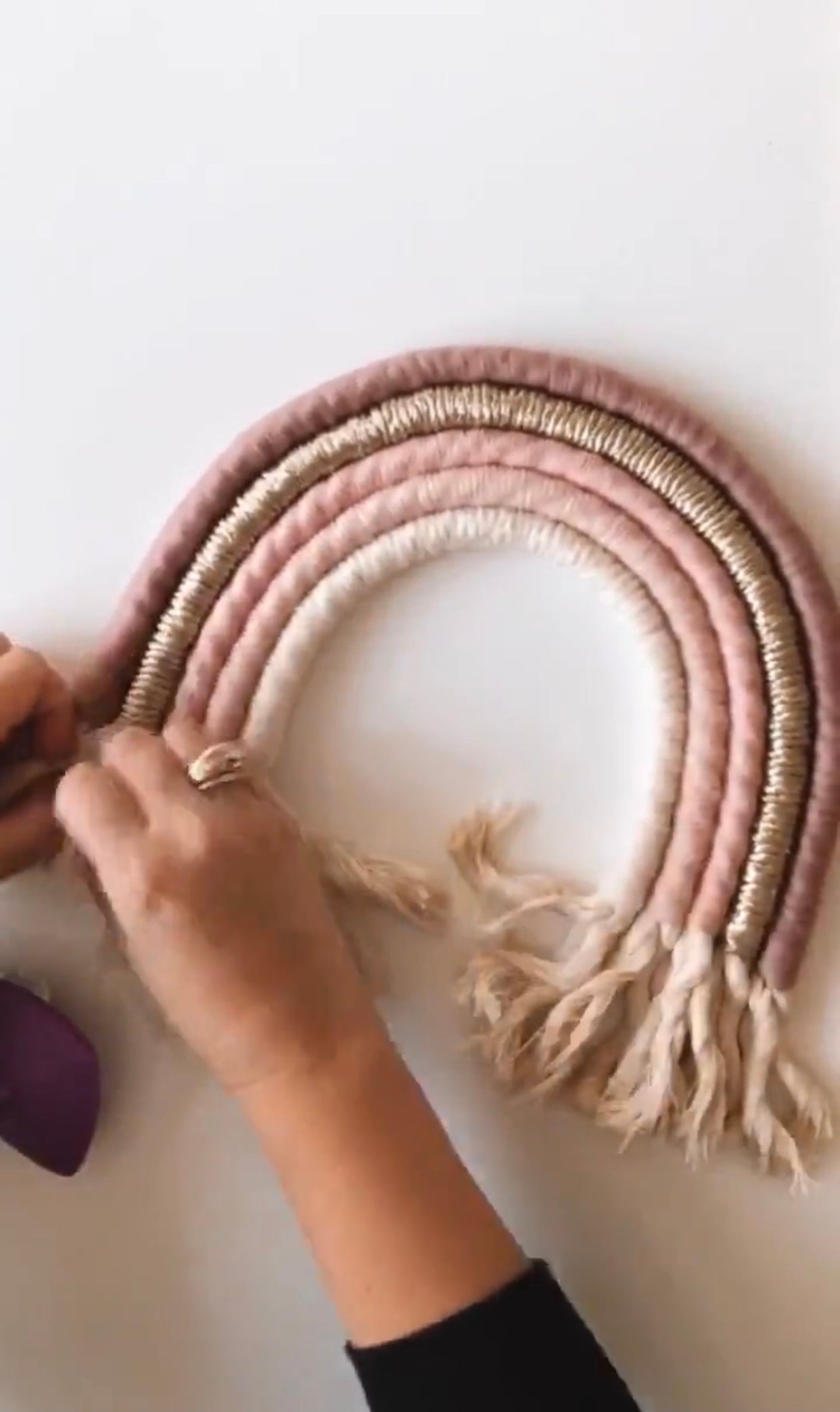 Different colors Handmade Rope Rainbow Wall Hanging / Nursery Decor / Baby Room Decor / Pets home/Nursery Wall Art