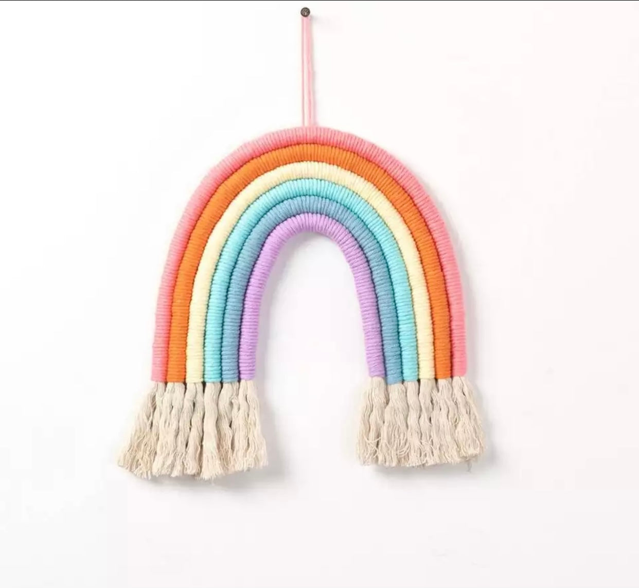 Different colors Handmade Rope Rainbow Wall Hanging / Nursery Decor / Baby Room Decor / Pets home/Nursery Wall Art