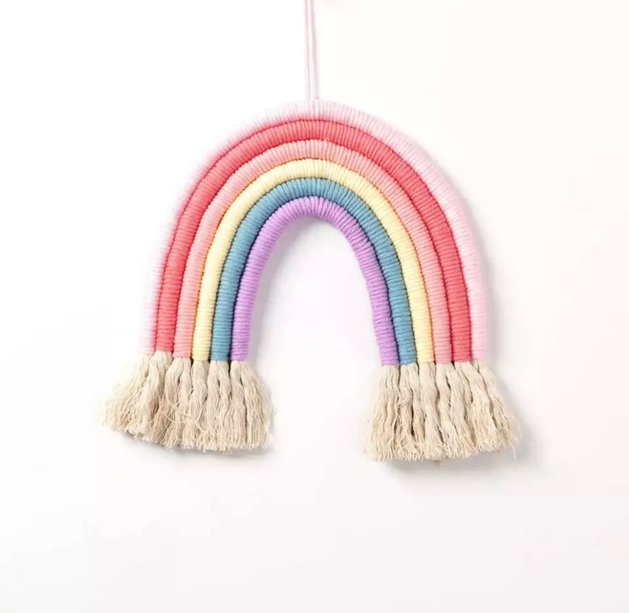 Different colors Handmade Rope Rainbow Wall Hanging / Nursery Decor / Baby Room Decor / Pets home/Nursery Wall Art