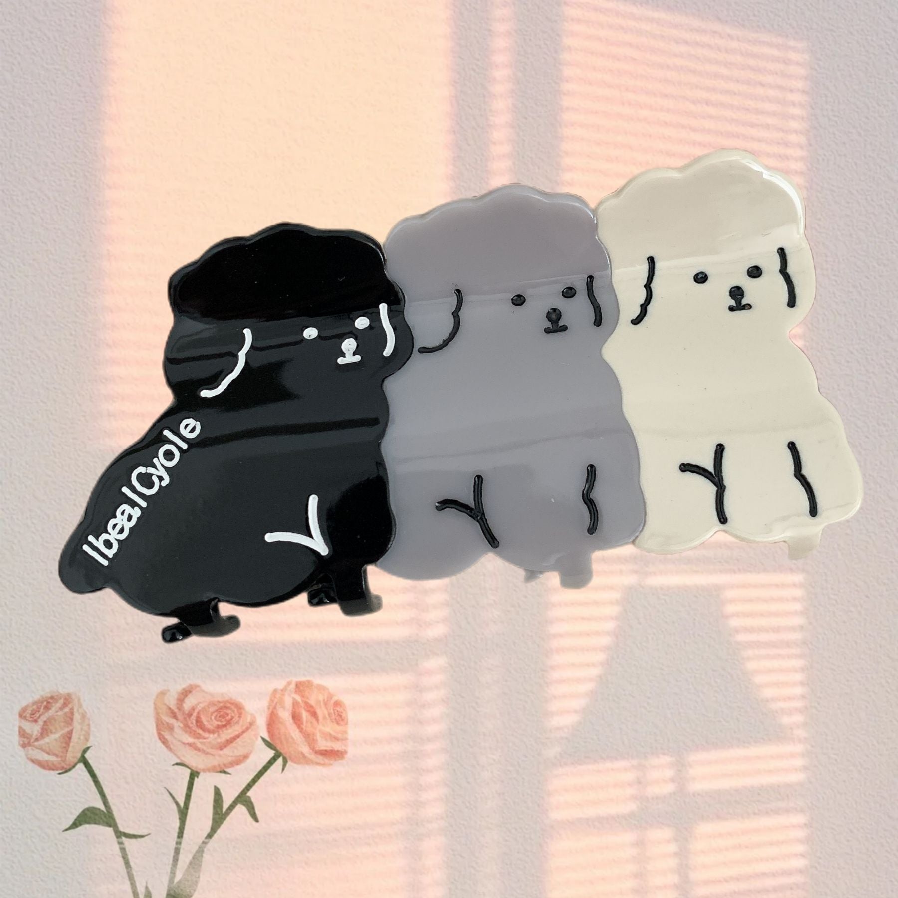 PAWSOME PETS NEW YORK Hand-painted Dog Breed Claw Hair Clip #25 | Eco-Friendly