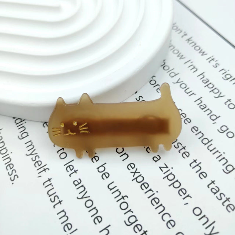 PAWSOME PETS NEW YORK Hand-painted Kitty Cat Hair Clip all colors | Eco-Friendly