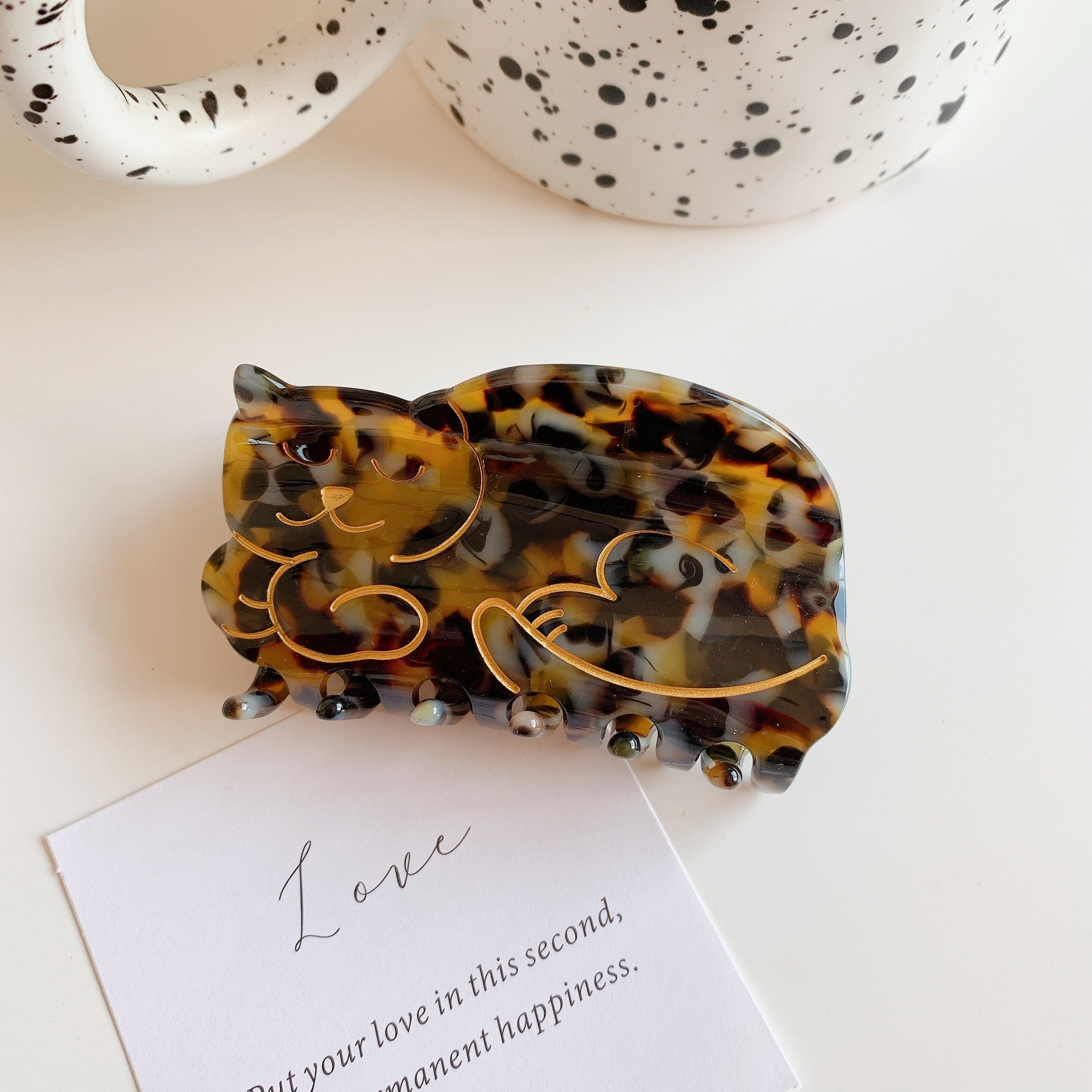 PAWSOME PETS NEW YORK Hand-painted Cat Breed Claw Hair Clip #4 | Eco-Friendly