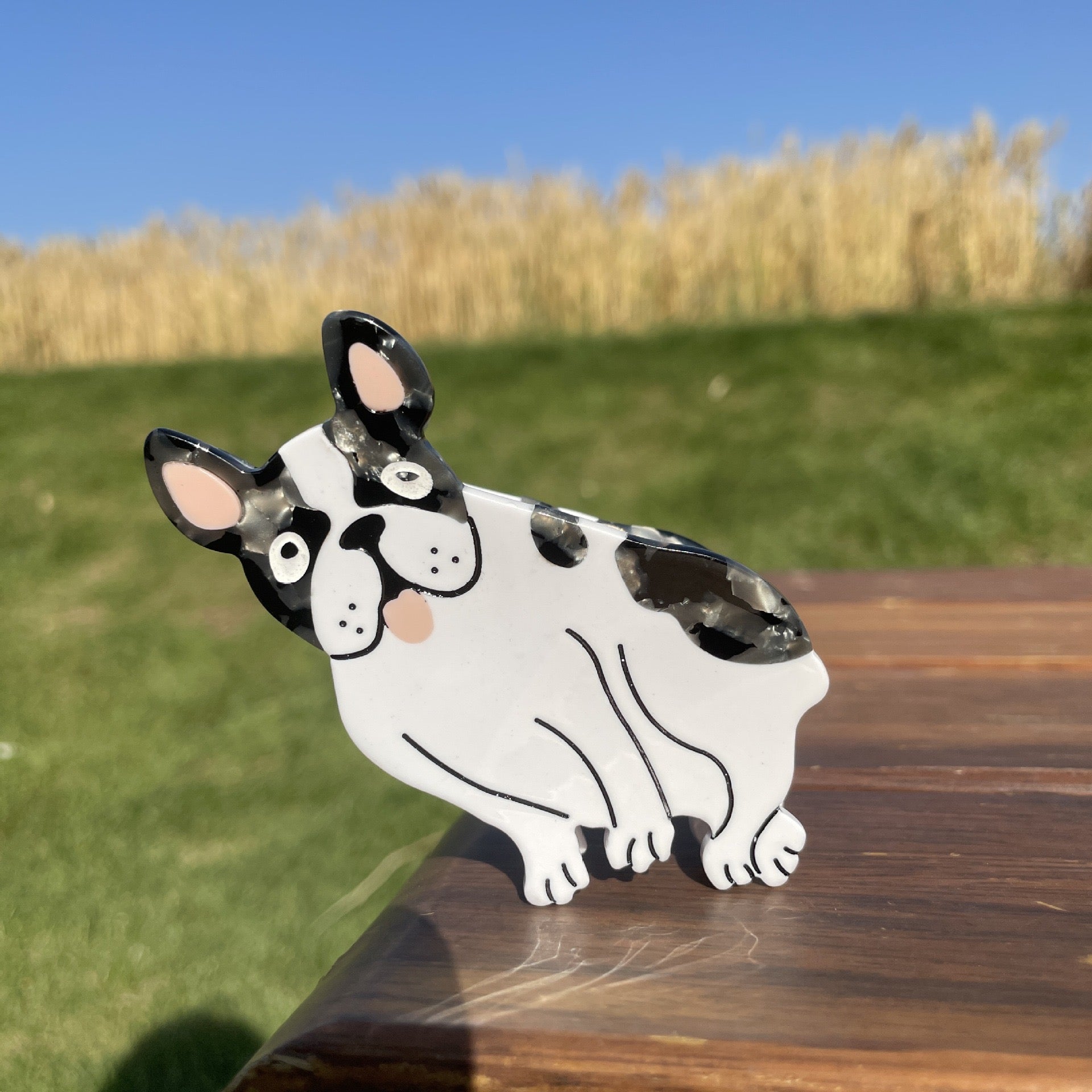 PAWSOME PETS NEW YORK Hand-painted Dog Breed Claw Hair Clip #15 | Eco-Friendly