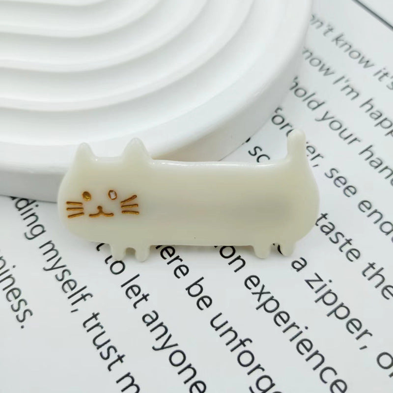 PAWSOME PETS NEW YORK Hand-painted Kitty Cat Hair Clip all colors | Eco-Friendly