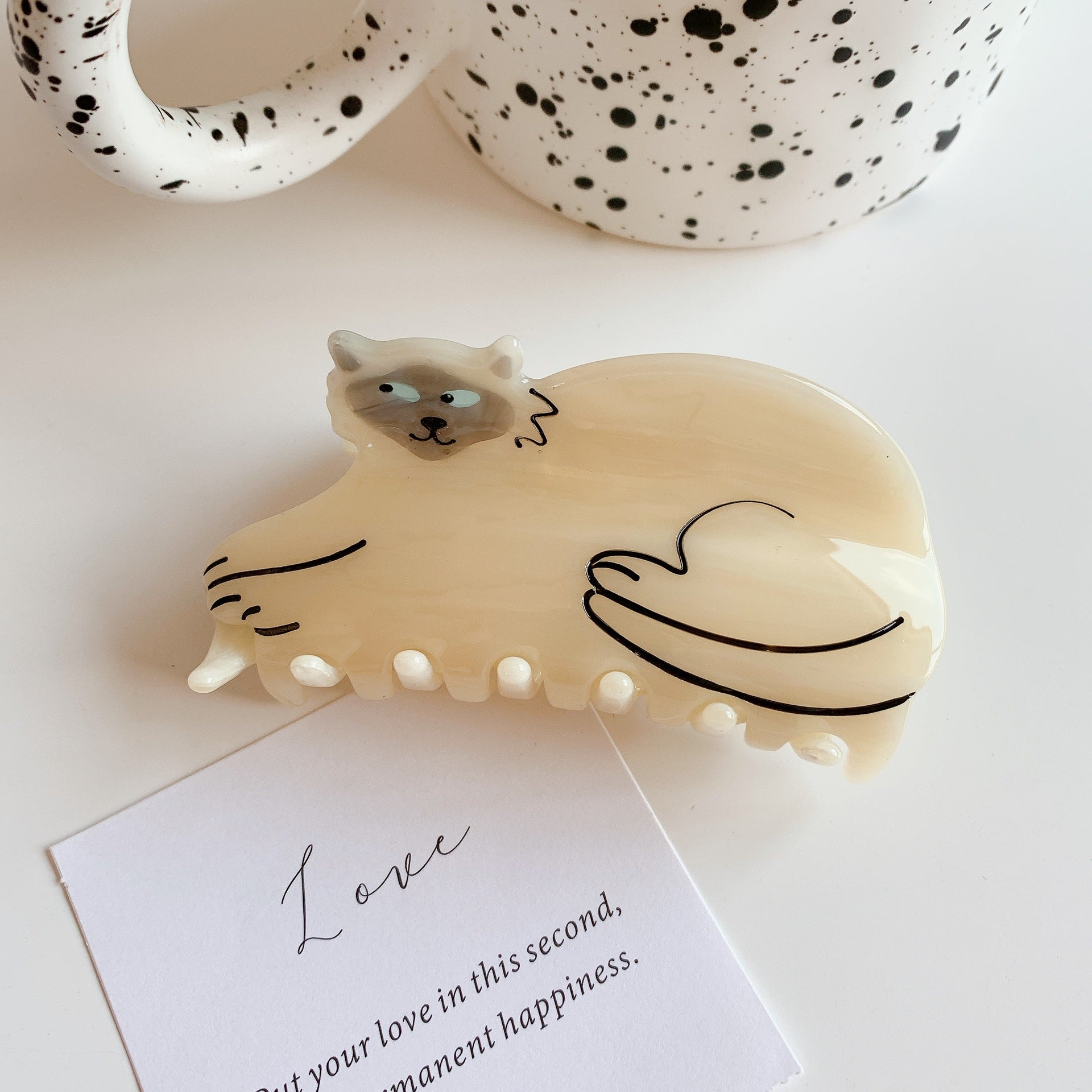 PAWSOME PETS NEW YORK Hand-painted Cat Breed Claw Hair Clip #6 | Eco-Friendly