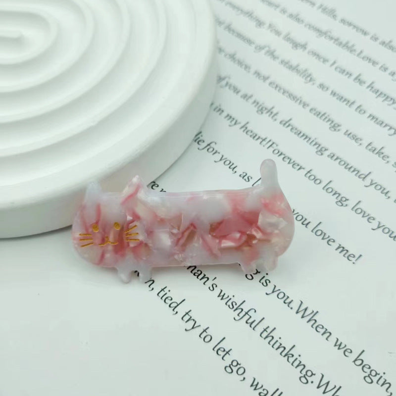 PAWSOME PETS NEW YORK Hand-painted Kitty Cat Hair Clip all colors | Eco-Friendly