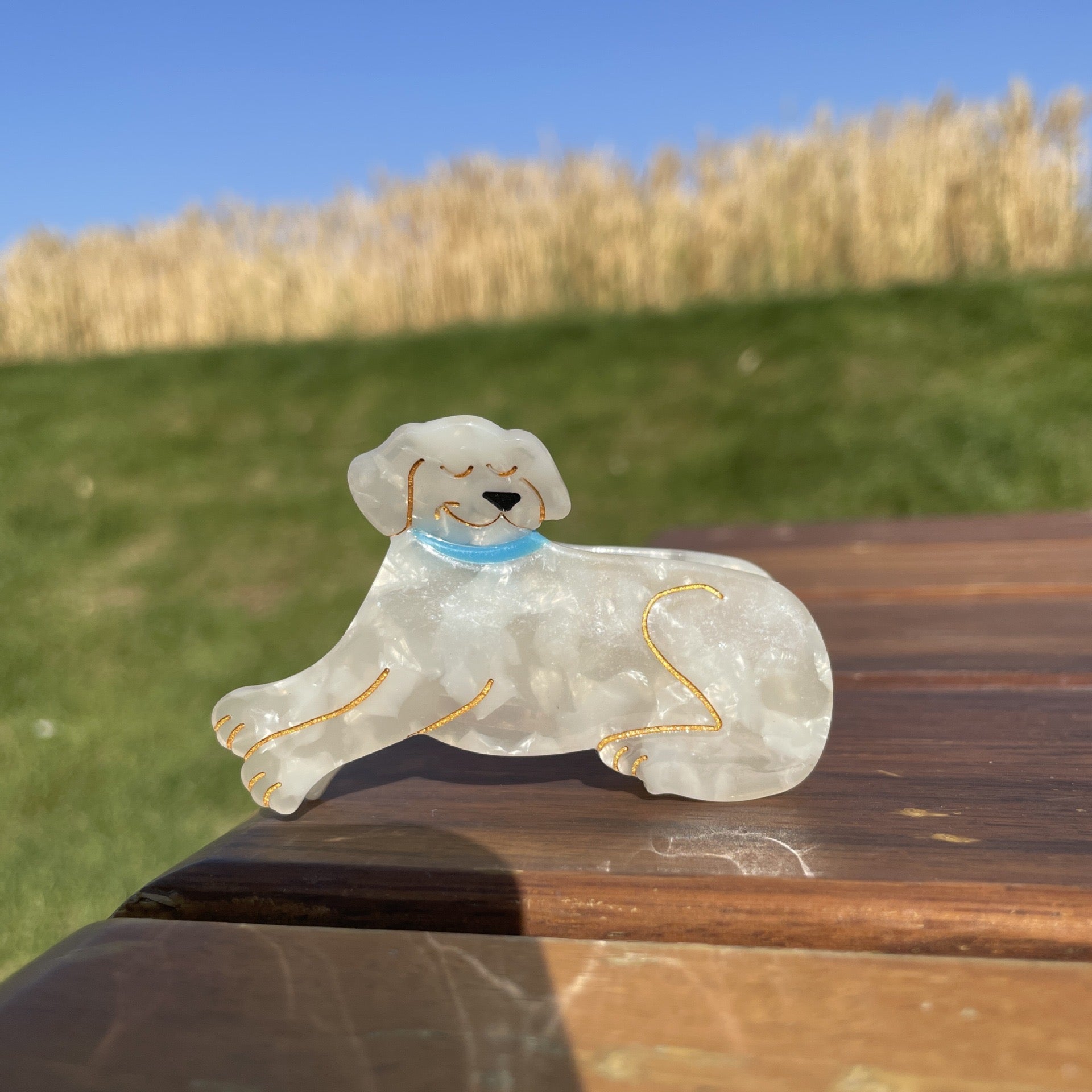 PAWSOME PETS NEW YORK Hand-painted Dog Breed Claw Hair Clip #8 | Eco-Friendly