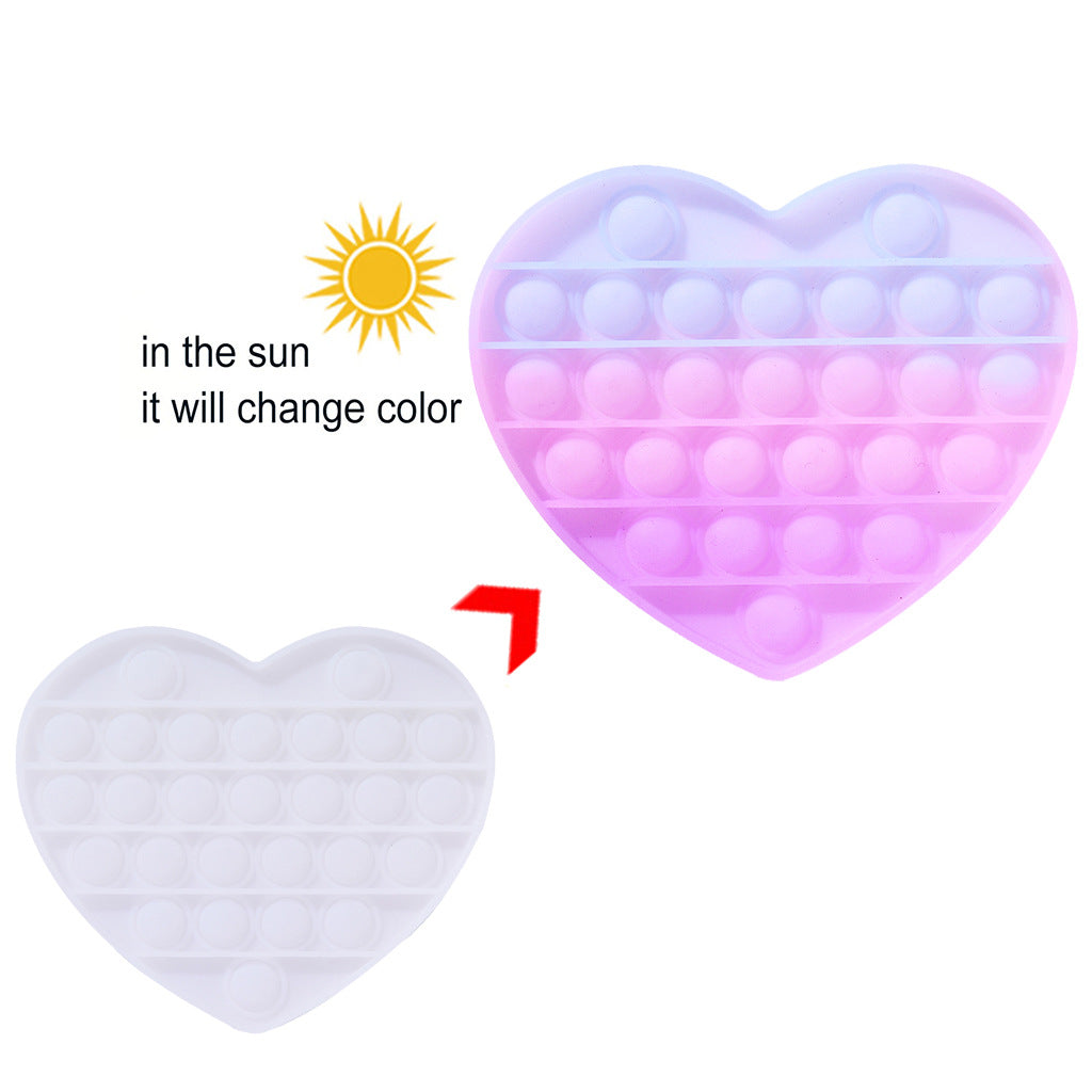 Change Color Under SUN Push Pop Fidget Sensory Toy-Purple Colection