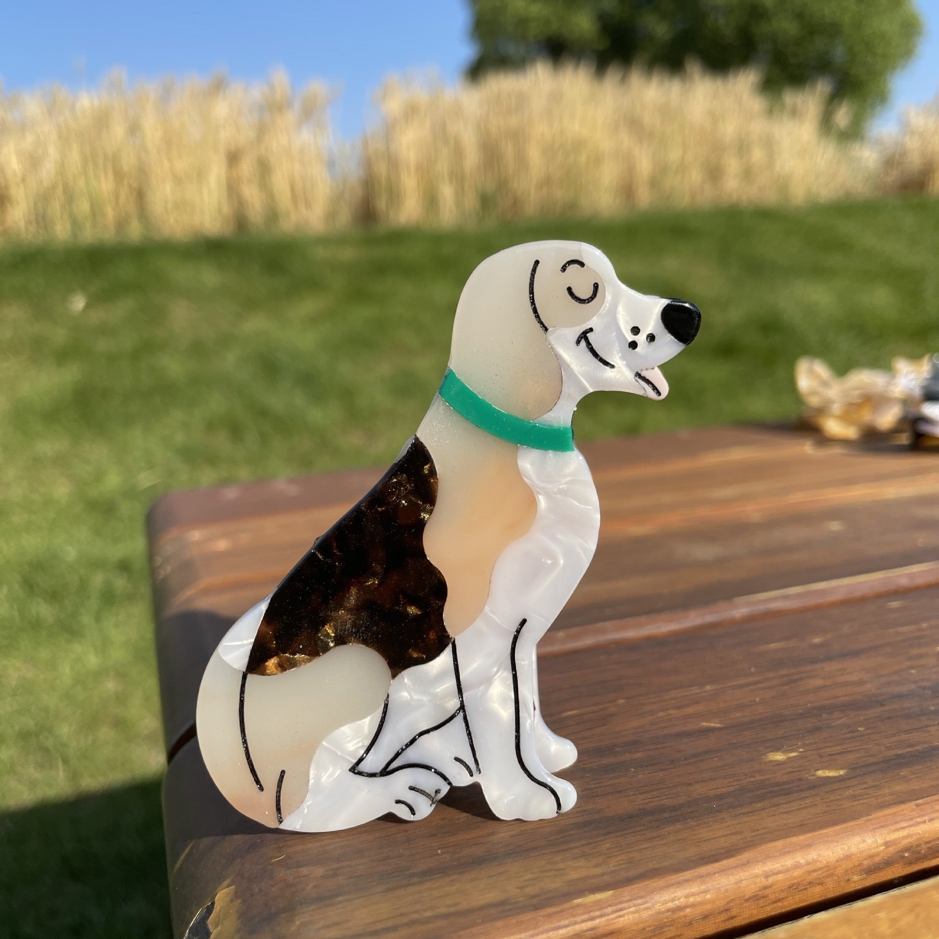 PAWSOME PETS NEW YORK Hand-painted Dog Breed Claw Hair Clip #18 | Eco-Friendly