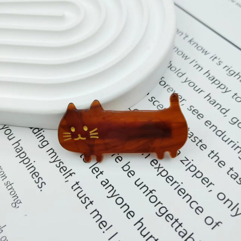 PAWSOME PETS NEW YORK Hand-painted Kitty Cat Hair Clip all colors | Eco-Friendly
