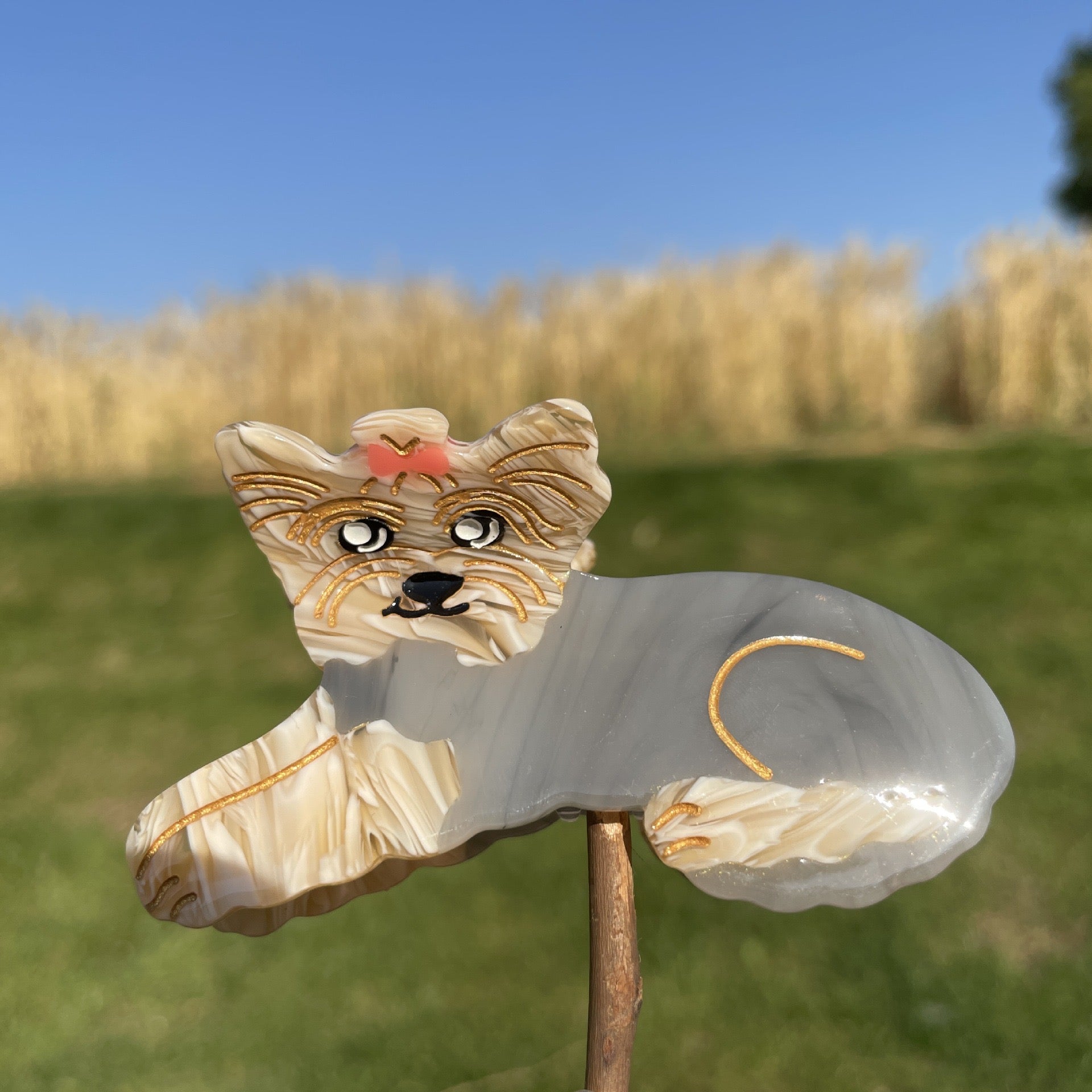 PAWSOME PETS NEW YORK Hand-painted Dog Breed Claw Hair Clip #6 | Eco-Friendly