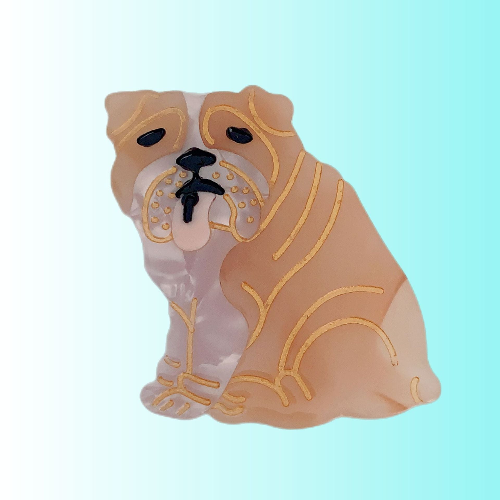 PAWSOME PETS NEW YORK Hand-painted Dog Breed Claw Hair Clip #21 | Eco-Friendly