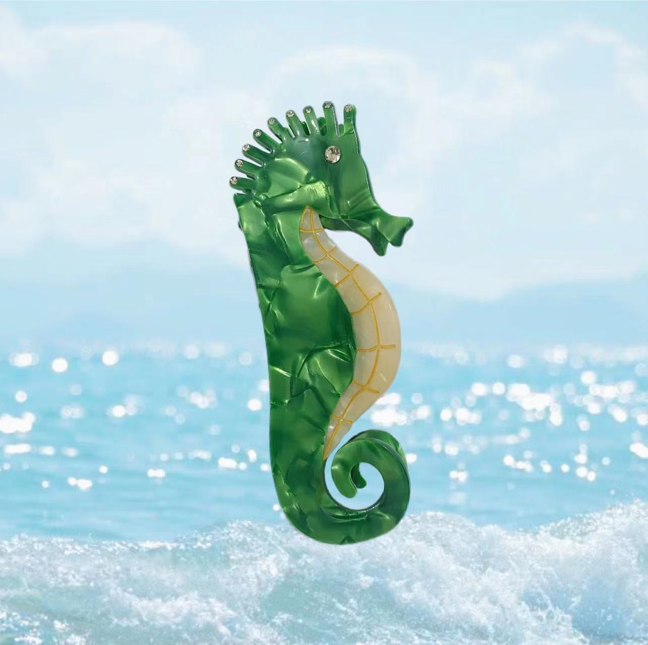 PAWSOME PETS NEW YORK Hand-painted OCEAN Claw Hair Clip #26 | Eco-Friendly
