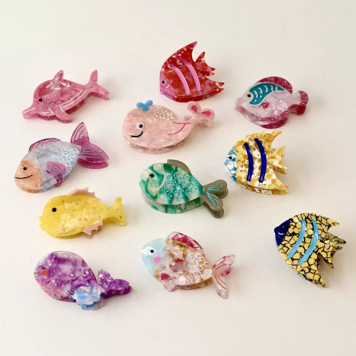 PAWSOME PETS NEW YORK Hand-painted OCEAN Claw Hair Clip | Eco-Friendly
