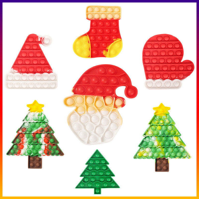 Jumbo Push Pop Fidget Sensory Toy- Christmas collection