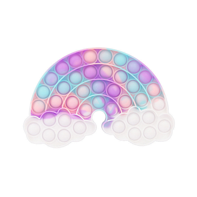 Jumbo Push Pop Fidget Sensory Toy-Cloud Rainbow Collection