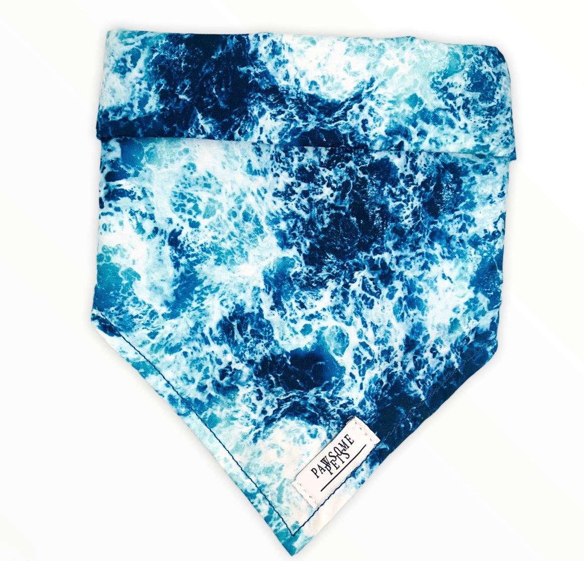 BANDANA - OCEAN BLUE - Pawsomepetsnewyork