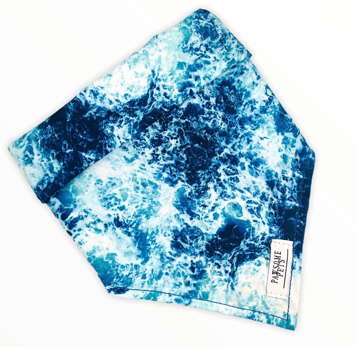 BANDANA - OCEAN BLUE - Pawsomepetsnewyork