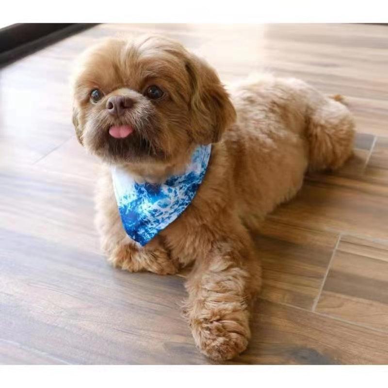 BANDANA - OCEAN BLUE - Pawsomepetsnewyork