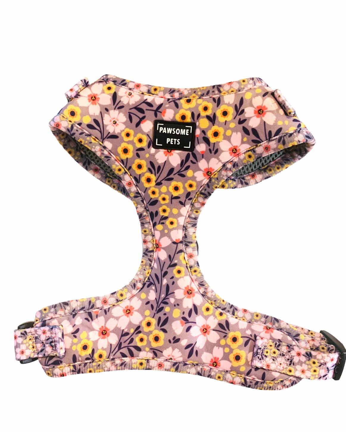 ADJUSTABLE HARNESS - THE FLORAL WORLD - Pawsomepetsnewyork
