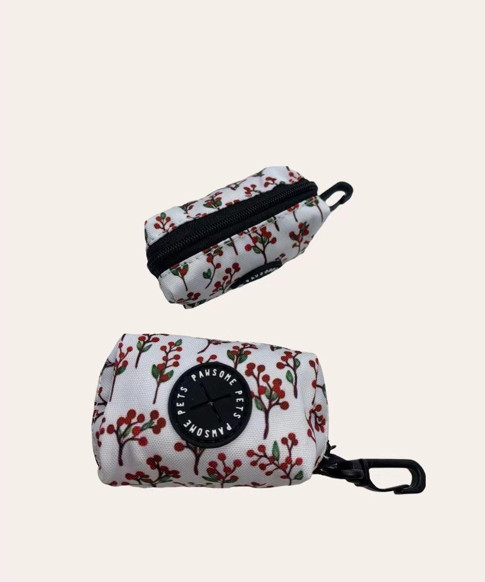 WASTE BAG HOLDER-RED FLORAL - Pawsomepetsnewyork