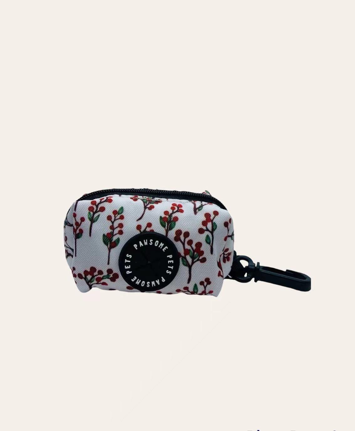 WASTE BAG HOLDER-RED FLORAL - Pawsomepetsnewyork