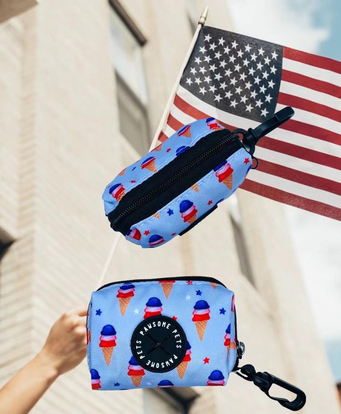 WASTE BAG HOLDER-USA ICE CREAM - Pawsomepetsnewyork