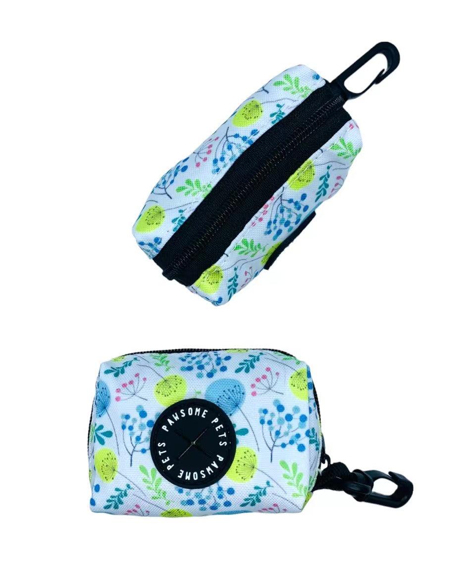 WASTE BAG HOLDER-SKY BLUE FLORAL - Pawsomepetsnewyork