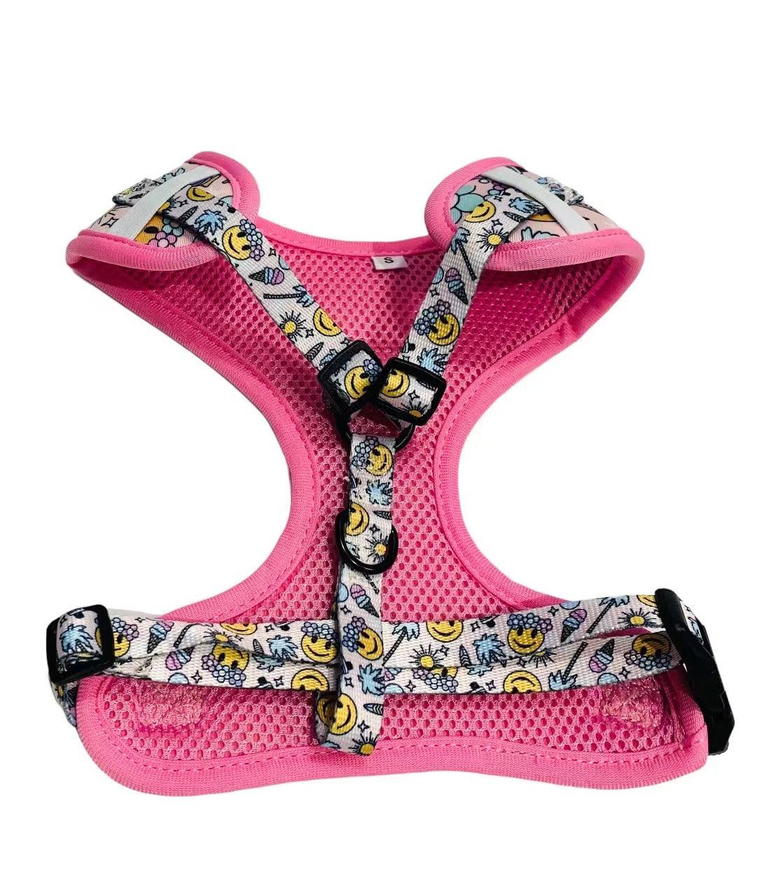 ADJUSTABLE HARNESS - SMILE EVERYDAY - Pawsomepetsnewyork