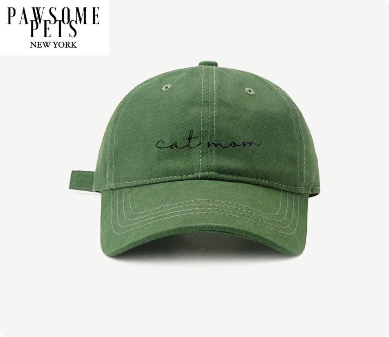 CAT MOM HAT - OLIVE GREEN - Pawsomepetsnewyork