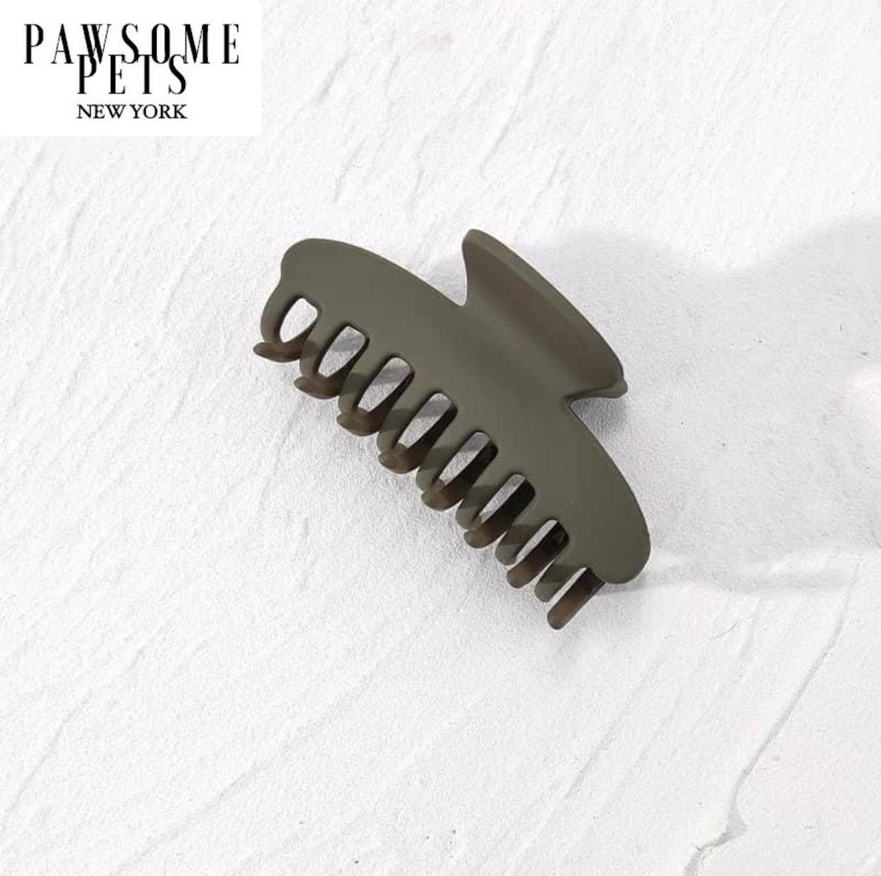 HAIR CLAWS - OLIVE GREEN - Pawsomepetsnewyork