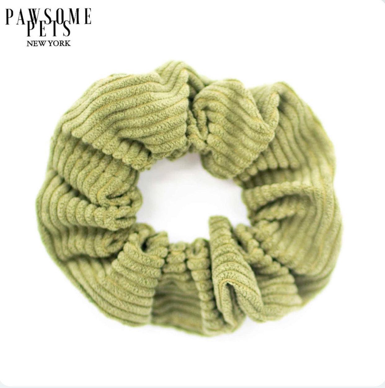 SCRUNCHIES - COTTON GREEN - Pawsomepetsnewyork