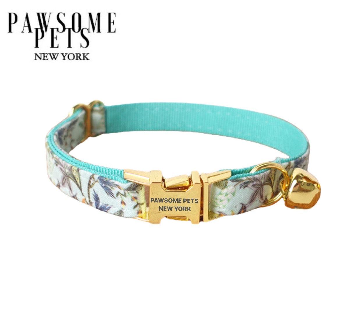 Pawsome Pets New York  Dog and cat collars Fully Adjustable Collar Made out of nylon webbing with quick use buckle  Spot clean with soap and water. Hang to dry.