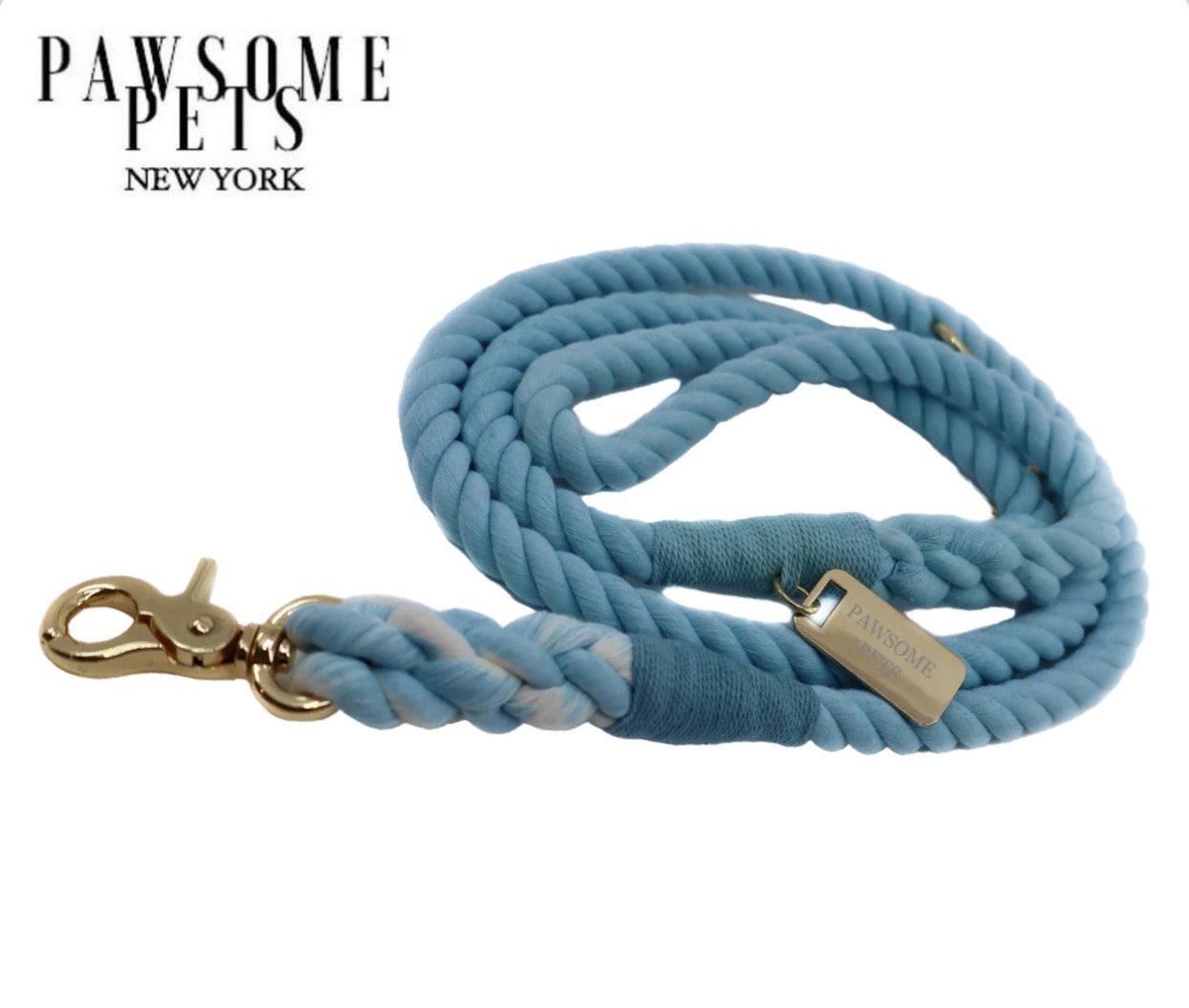 ROPE LEASH - DENIM - Pawsomepetsnewyork