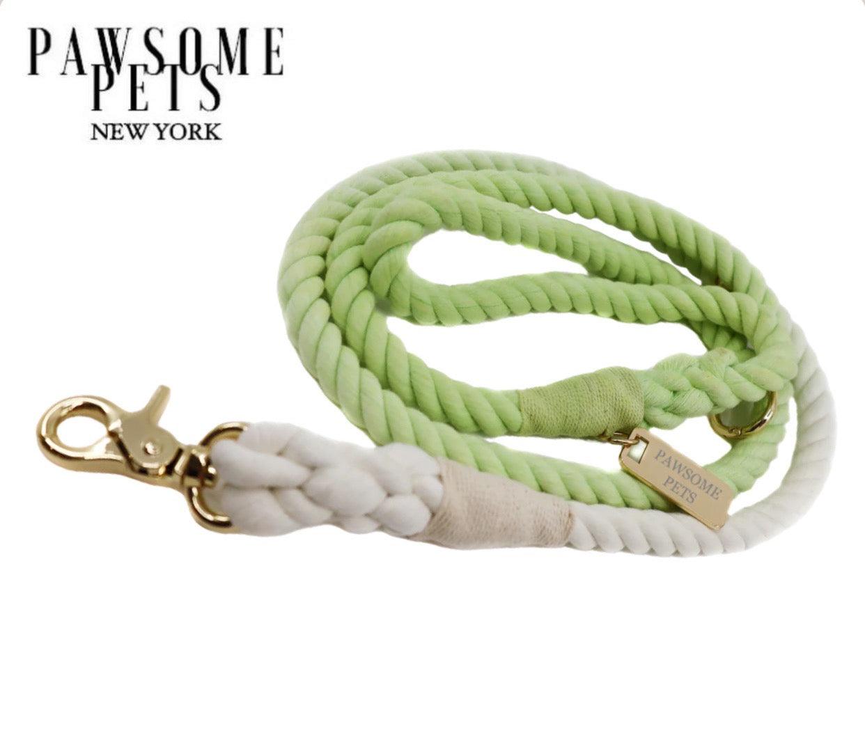 ROPE LEASH - SOUR LIME - Pawsomepetsnewyork