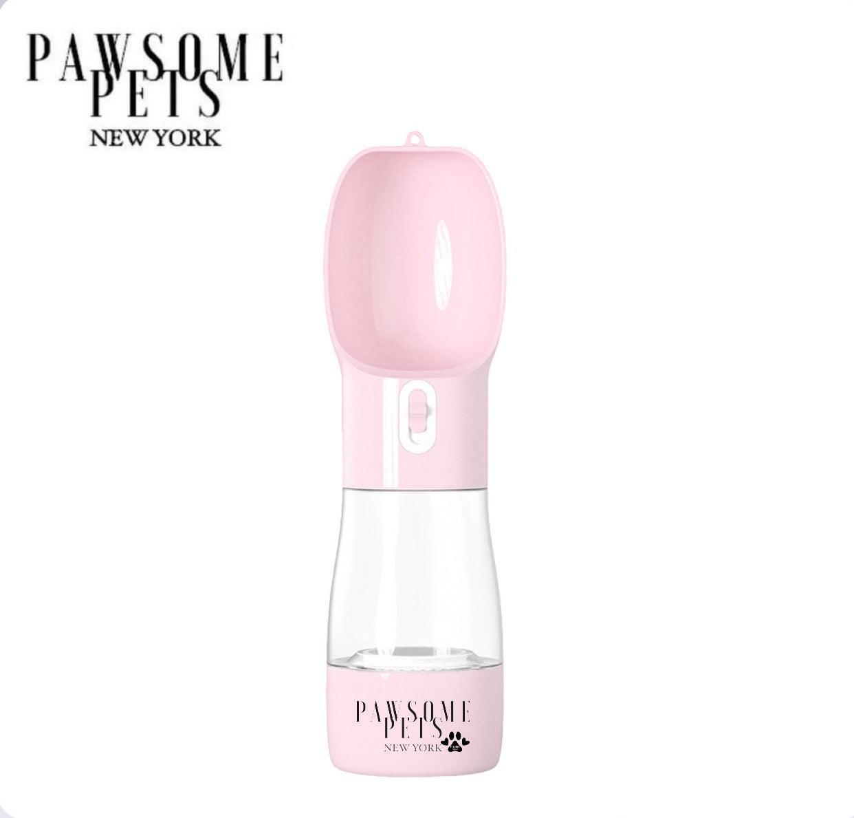 2 IN 1 PORTABLE PET FEEDER - PINK - Pawsomepetsnewyork