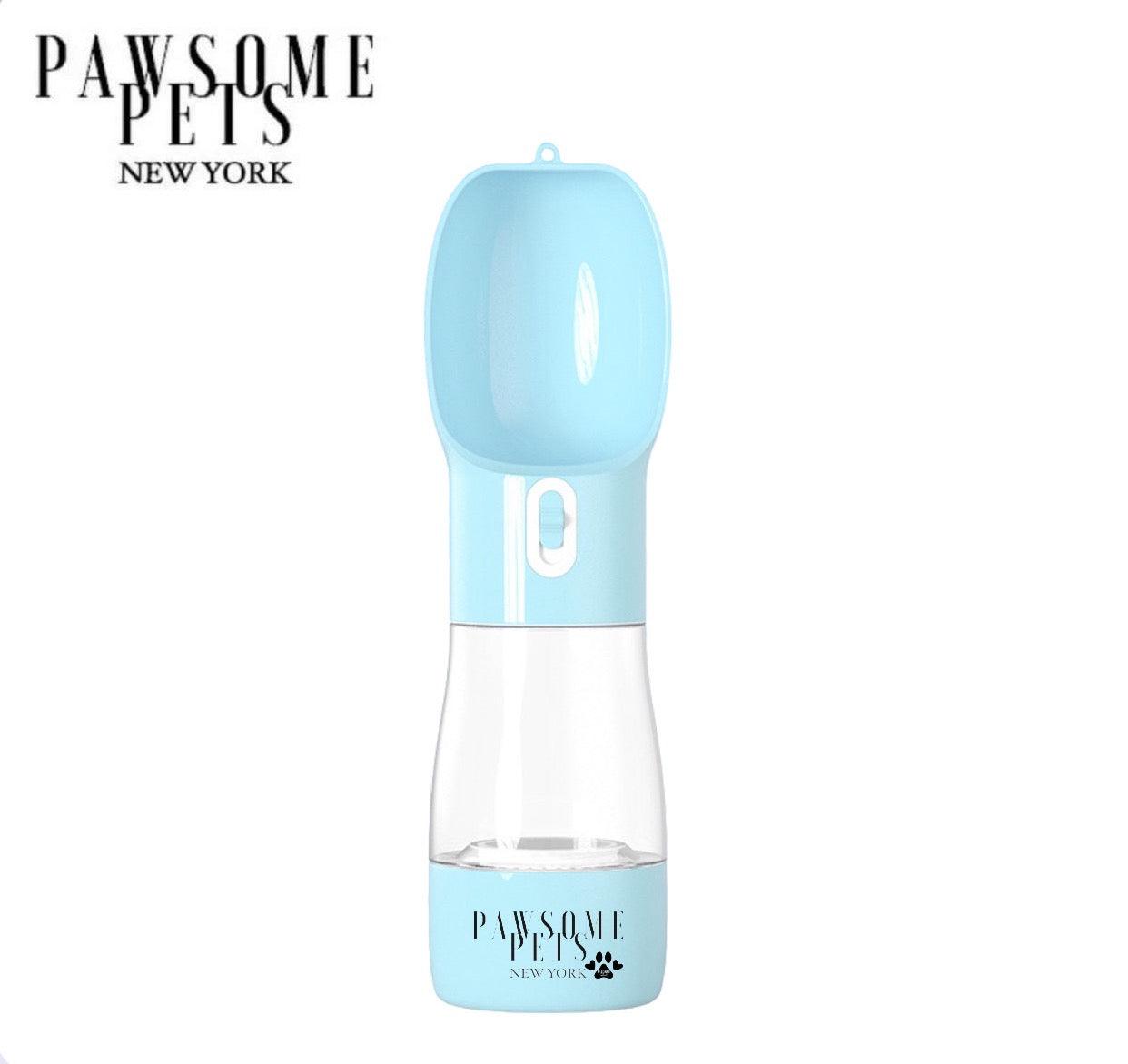 2 IN 1 PORTABLE PET FEEDER - BLUE - Pawsomepetsnewyork