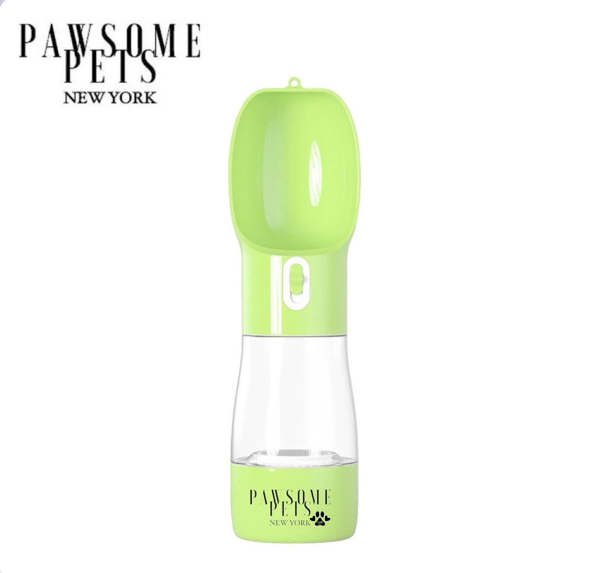 2 IN 1 PORTABLE PET FEEDER - GREEN - Pawsomepetsnewyork