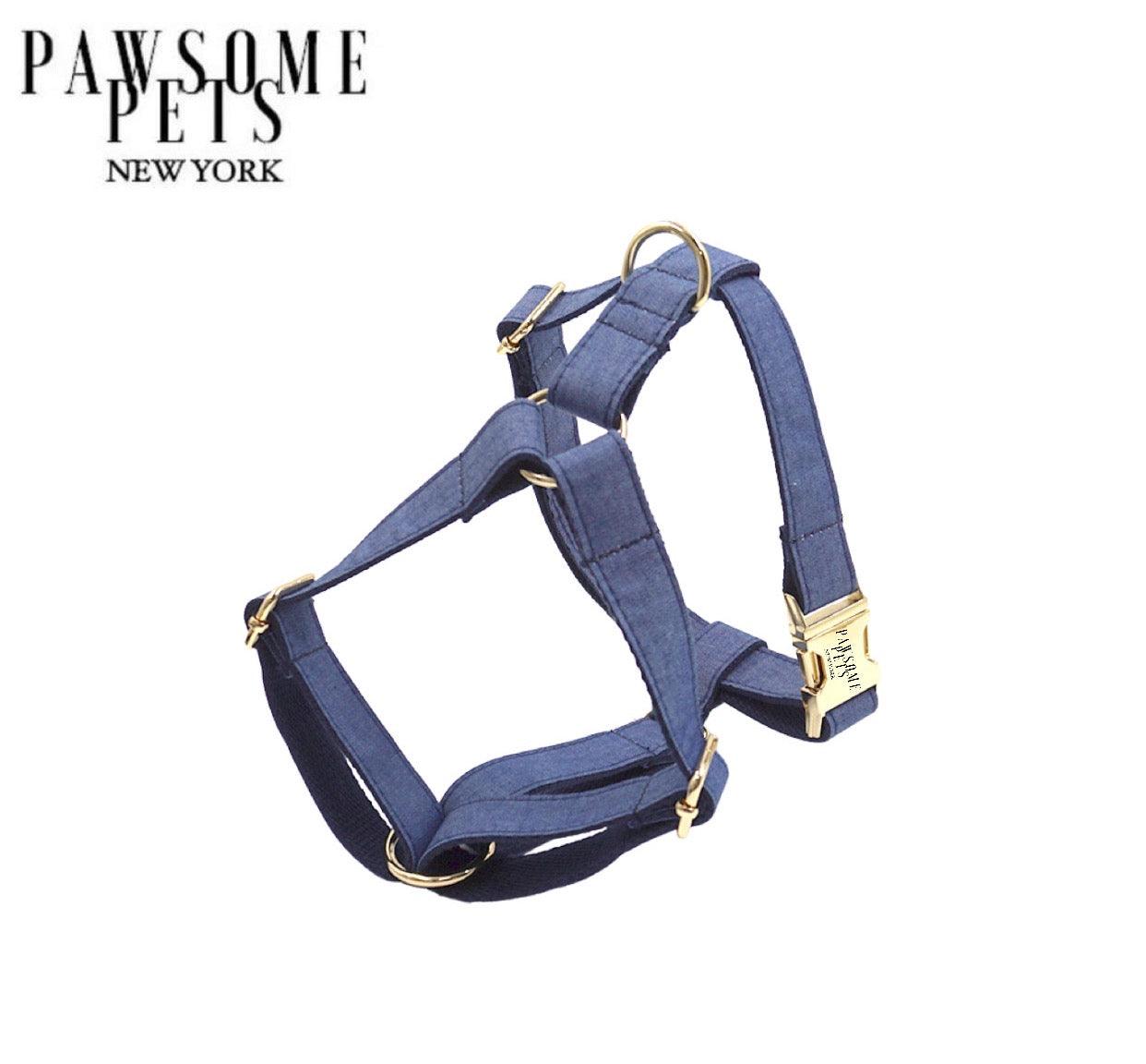 STEP IN HARNESS - BLUE JEANS - Pawsomepetsnewyork