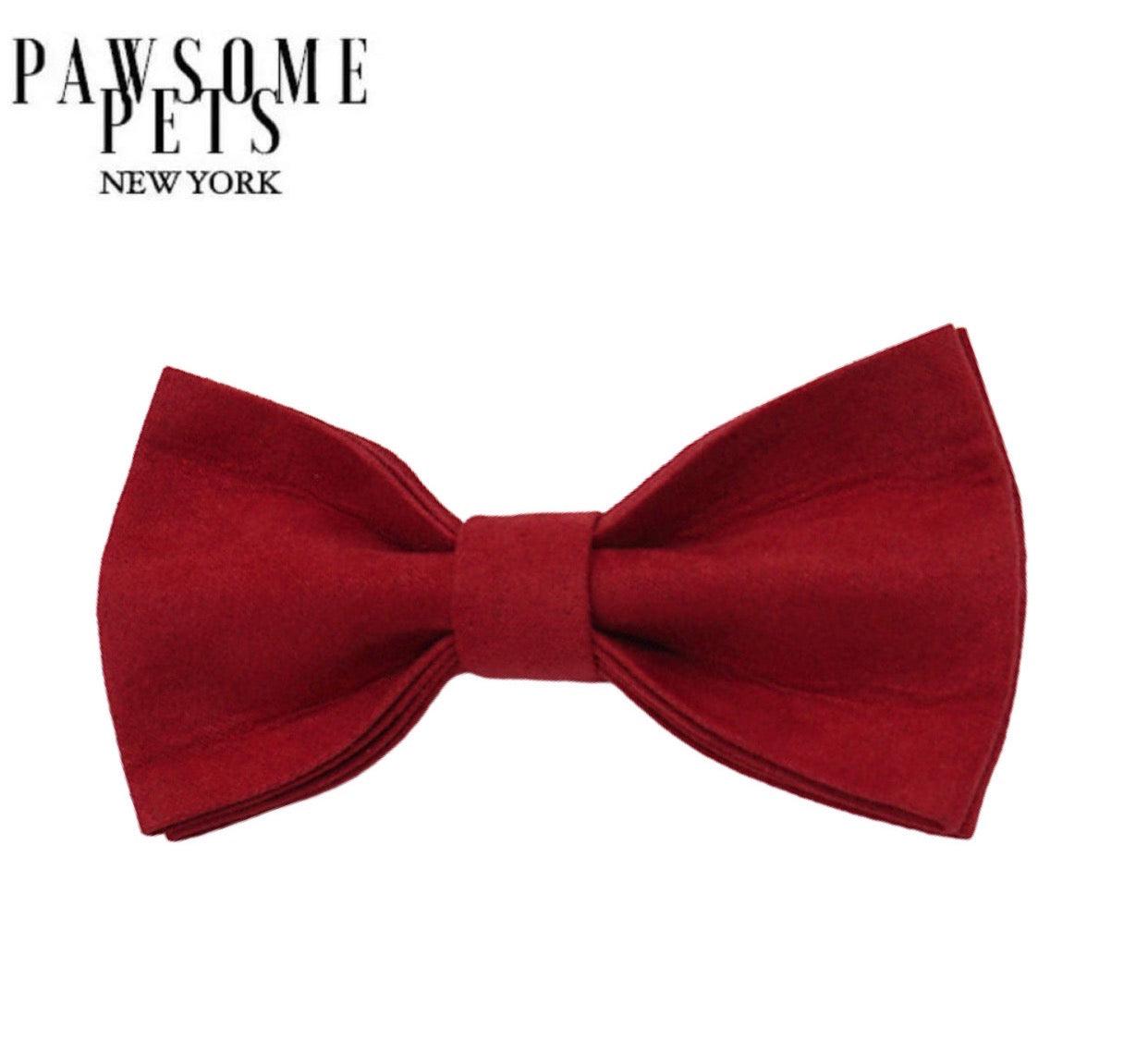 BOWTIE - ROSE RED - Pawsomepetsnewyork