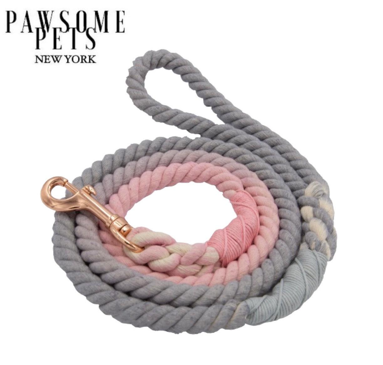 ROPE LEASH - CAMELLIA - Pawsomepetsnewyork