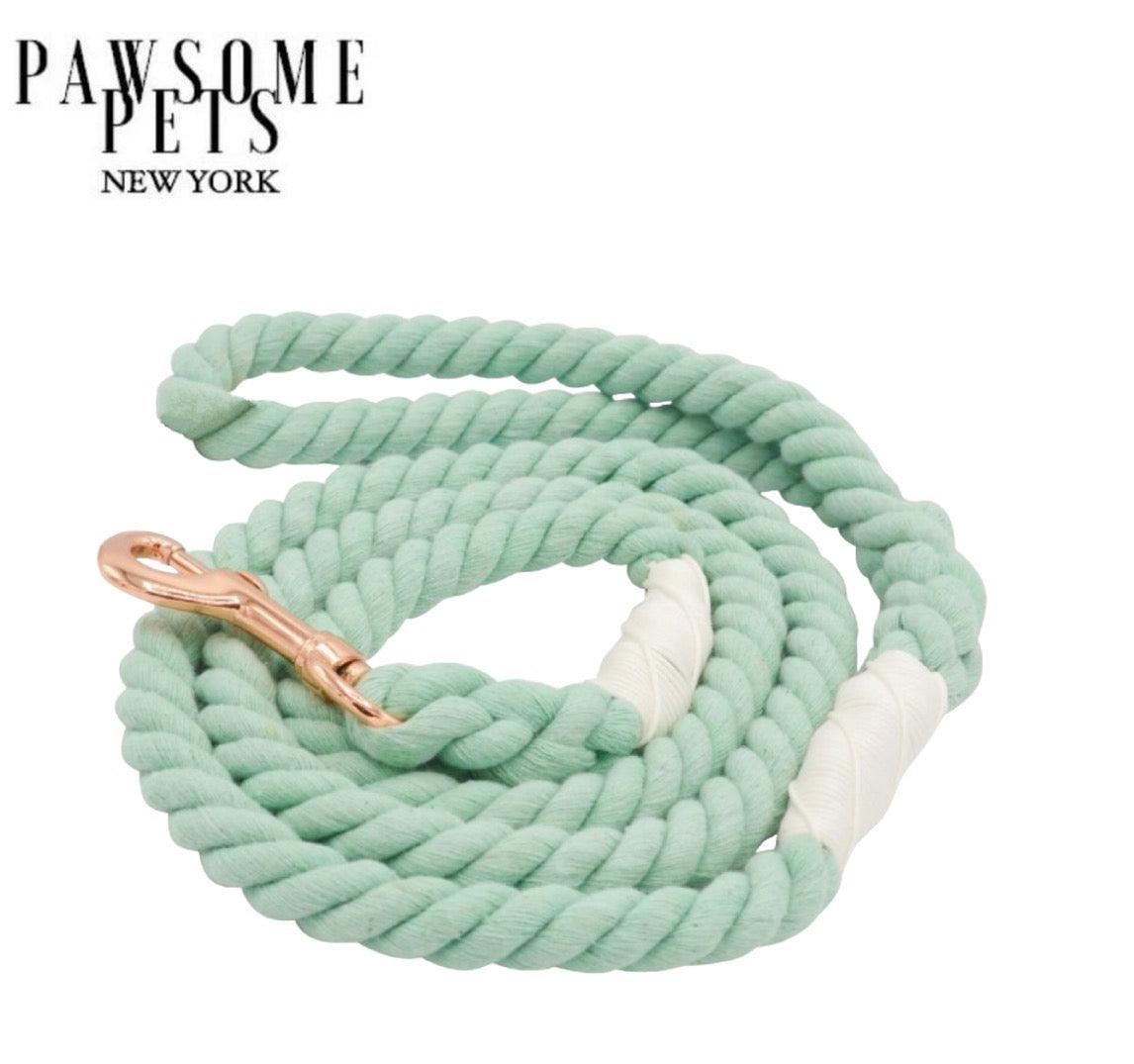 ROPE LEASH - MINT - Pawsomepetsnewyork