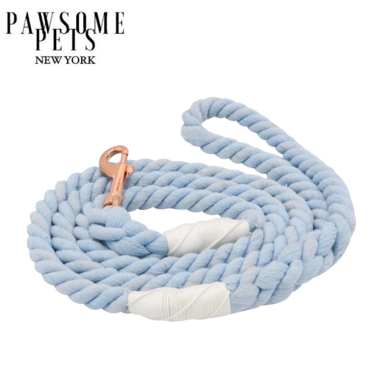 ROPE LEASH - PERIWINKLE - Pawsomepetsnewyork