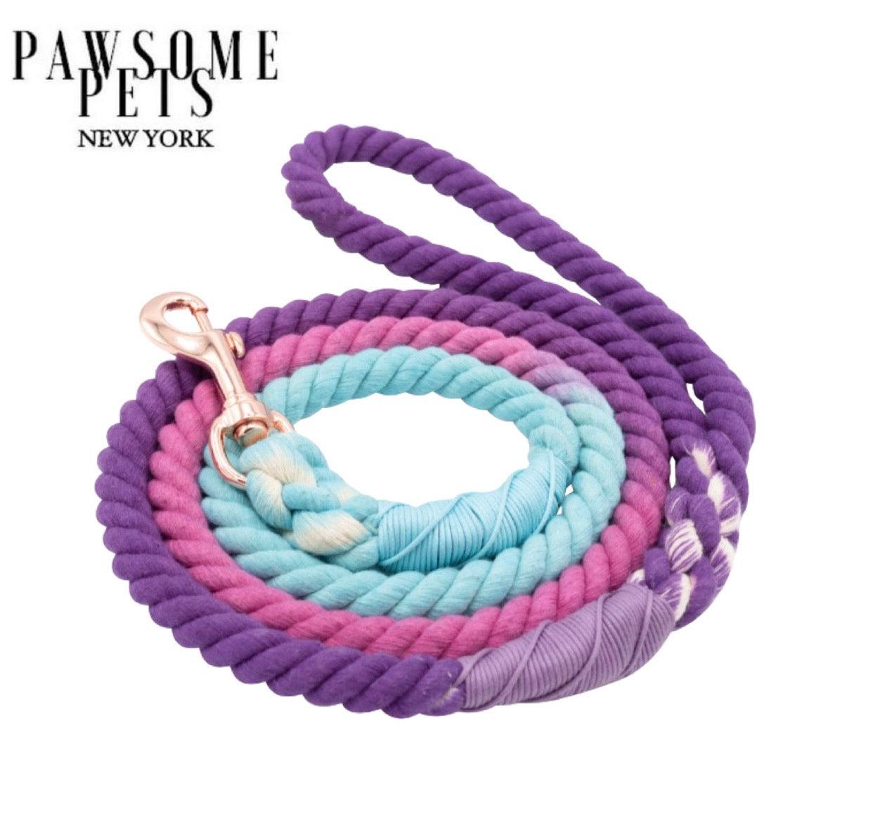 ROPE LEASH - GLADIOLUS - Pawsomepetsnewyork