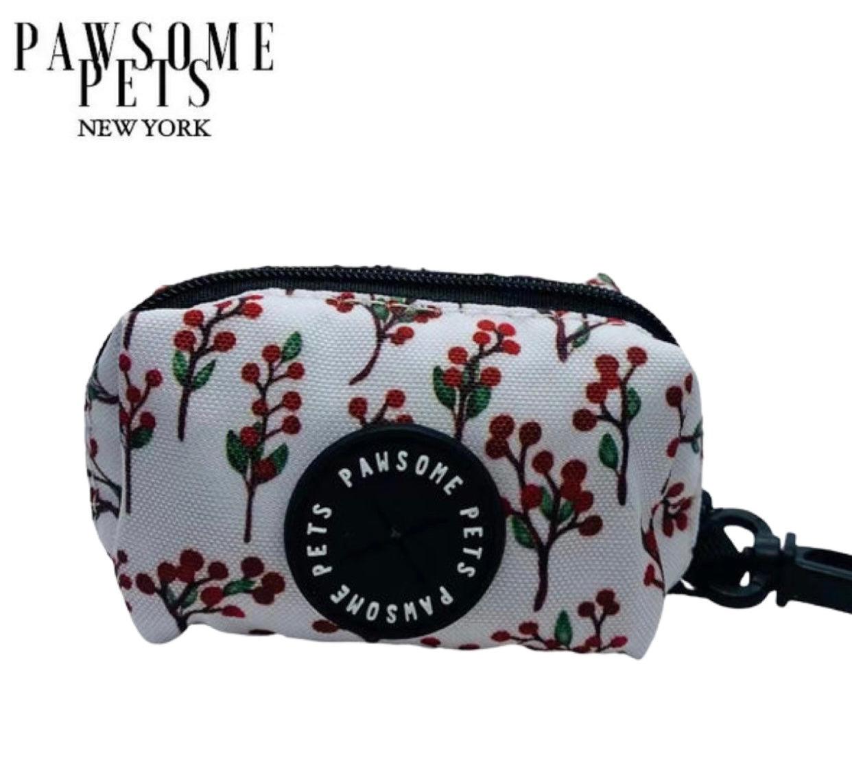 WASTE BAG HOLDER-RED FLORAL - Pawsomepetsnewyork