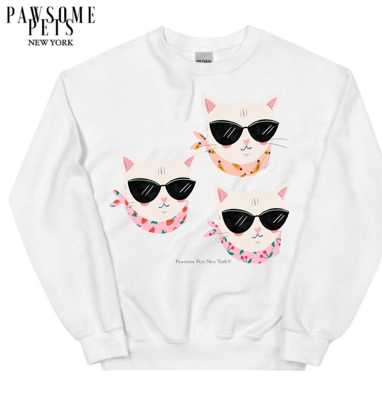 SWEATSHIRT - COOL CATS - Pawsomepetsnewyork
