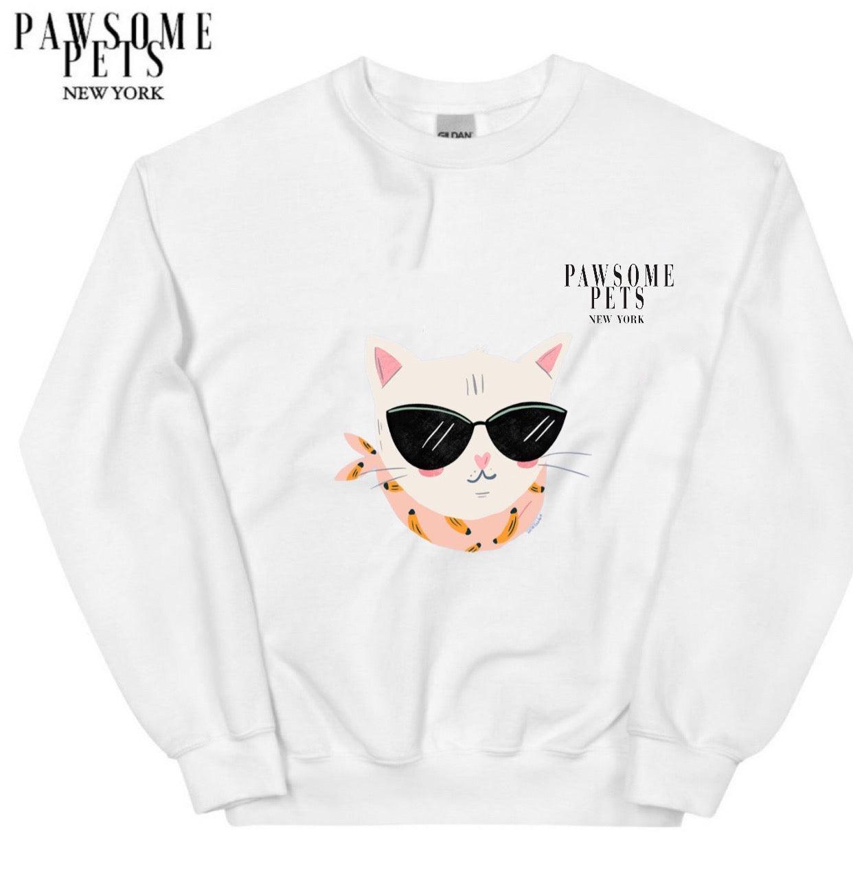 SWEATSHIRT - COOL CATS - BANANAS - Pawsomepetsnewyork