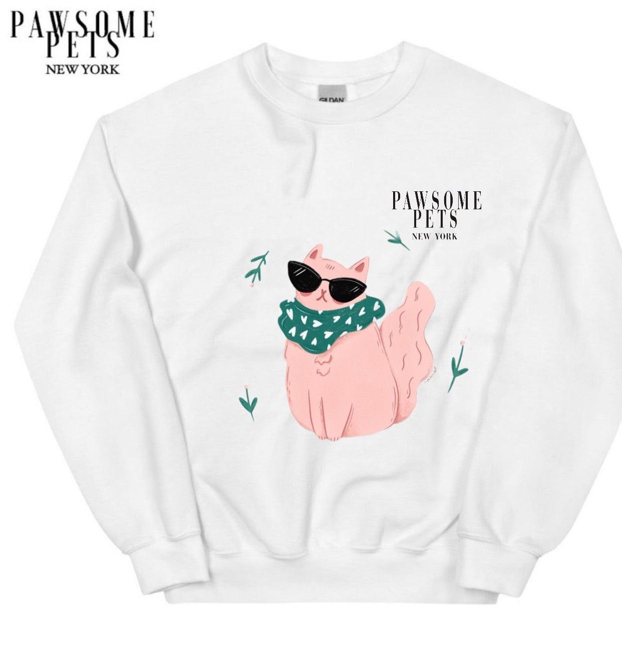 SWEATSHIRT - JOYFUL CAT - Pawsomepetsnewyork