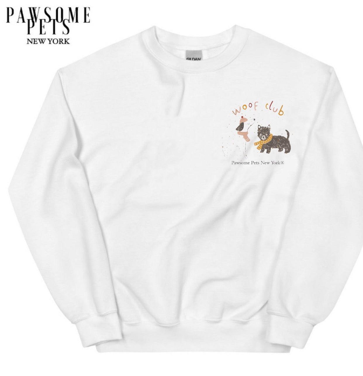 SWEATSHIRT - WOOF CLUB(UPPER RIGHT) - Pawsomepetsnewyork